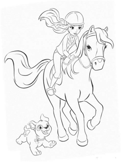 printable girl  horse coloring pages sheets coloringbase