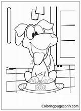Pages Hungry Puppy Coloring Color Online sketch template