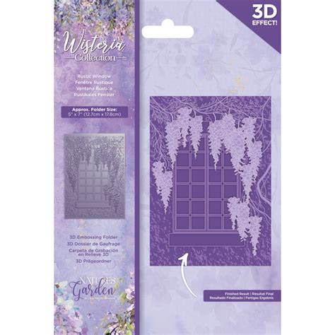 wisteria collection 3d embossing folder rustic window ng wc ef5 3d rwi