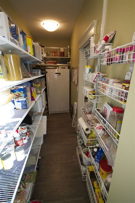 larger family  large walk  pantry   full size freezer pantry design interior
