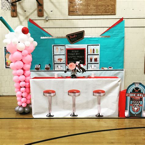 diner photobooth  theme parties sock hop party  party