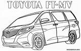 Toyota Supra Coloring Drawing Minivan Pages Getdrawings Template sketch template