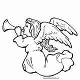 Angel Christmas Coloring Pages Popular sketch template
