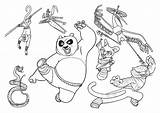 Panda Fu Kung Coloring Pages Colouring Printable Tigress Kungfu Book Kids Print Trailer Po Popular Ping sketch template