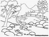 Coloring Pages Kids Gardening Google Painting Nature Mountain sketch template
