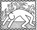 Keith Haring Coloring Pages Getdrawings sketch template