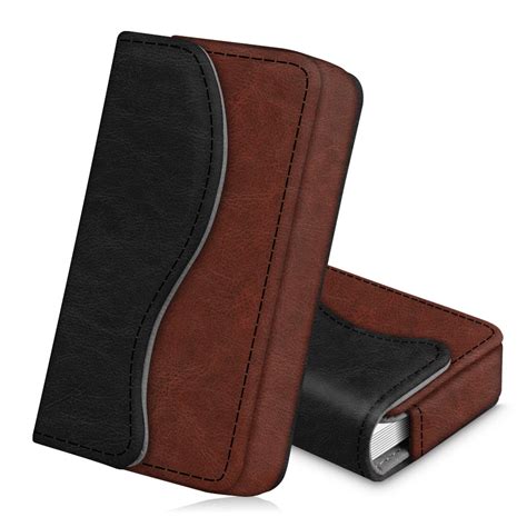 business card holder credit card wallet fintie premium pu leather