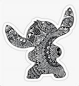 Lilo Stich Zentangle Tattoo Stickers Pegatinas Wars Ohana Colouring Coloriages sketch template