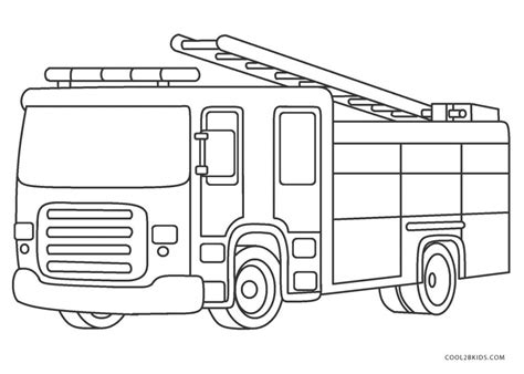 coloring page  fire trucks
