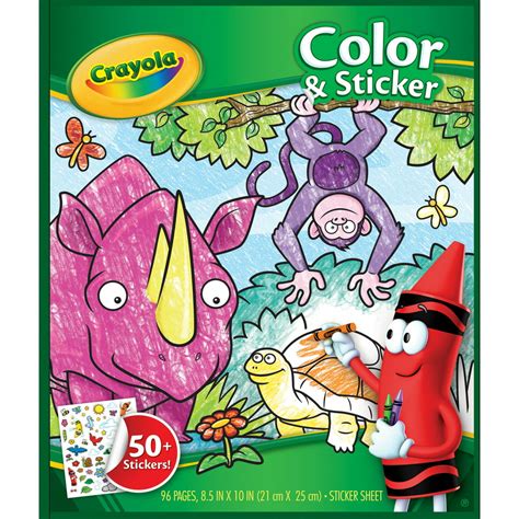 crayola jungle animal coloring book   stickers gift  kids