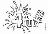 July Coloring Pages Usa Fourth 4th Independence Kids Colors sketch template
