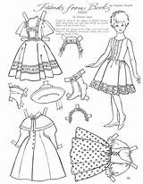 Coloring Dolly Pages Paper Dolls Printable Doll Vintage Dingle Friends Color Books Children Sheet Adult Clothing Getcolorings Friend Book Getdrawings sketch template