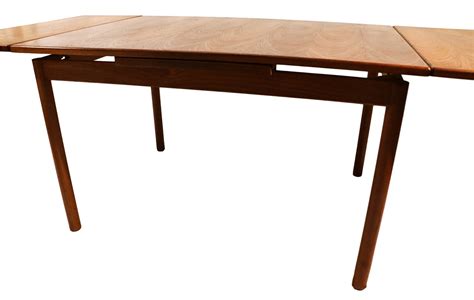 danish modern teak extendable dining table