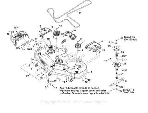 exmark lzskc sn   parts diagram  deck assembly