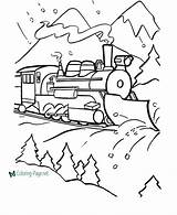 Coloring Train Pages Trains Plowing sketch template
