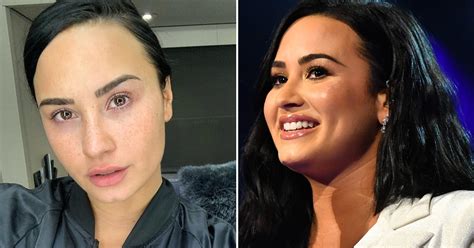 Demi Lovato S Makeup Free Selfie Shows All Her Freckles Popsugar Beauty