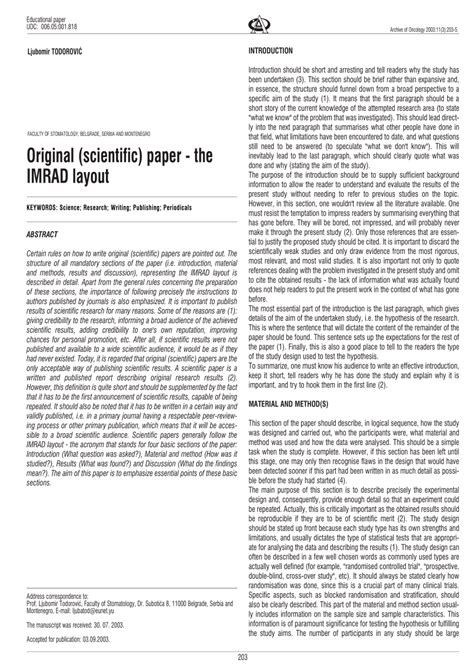 imrad examples research imrad format  qualitative research