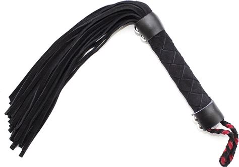 suede rhombus textured handle version leather whip riding