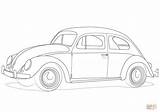 Vw Beetle Coloring Pages Printable Volkswagen Drawing Car Supercoloring Color Beetles sketch template
