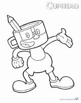 Cuphead Coloring Pages Devil Dont Deal Printable sketch template