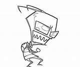 Zim Coloring Pages Invader Warm Gir Printable Print Surfing Comments Getcolorings Coloringhome Popular sketch template