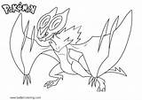 Pokemon Coloring Noivern Pages Solgaleo Printable Color Kids Print Template sketch template