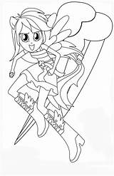 Equestria Girls Coloring Pages Girl Print sketch template