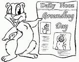 Groundhog Coloring Pages Printable Library Clipart Colouring sketch template