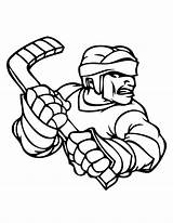 Coloring Hockey Pages Player Printable Nhl Popular Library Clipart Coloringhome sketch template