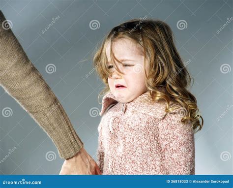 Mother Reassuring Little Daughter Stock Image Image Of Behavior