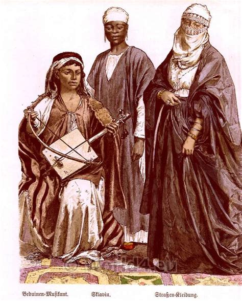 egyptian costumes in 1850 bedouin slave girl and