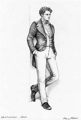 Gentleman Era 1800s Dandy sketch template