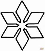 Coloring Snowflake Template Star Pages Stencil Printable Simple Snowflakes Clipart Colouring Supercoloring Color Outline Para Patterns Clip Neve Christmas Snow sketch template