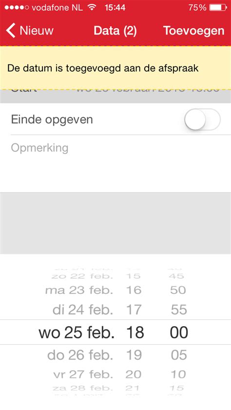 datum prikken met de app weekcal planner datumprikker