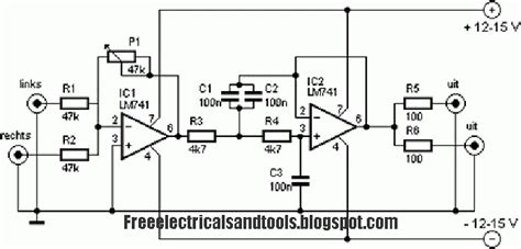 schematic diagram subwoofer filter circuit