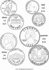 Monedas Dinero Soldi Estados Unidos Americanas Primaria Misti Geldscheine Colorea Tus Matematicas Dolar Grado Imagui sketch template