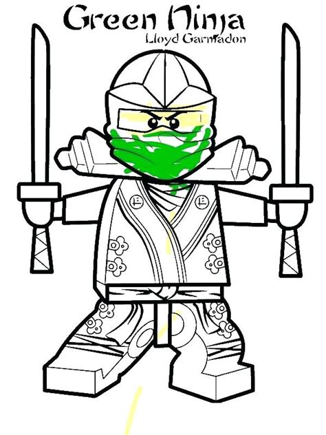 ninjago coloring pages green ninja  getcoloringscom  printable