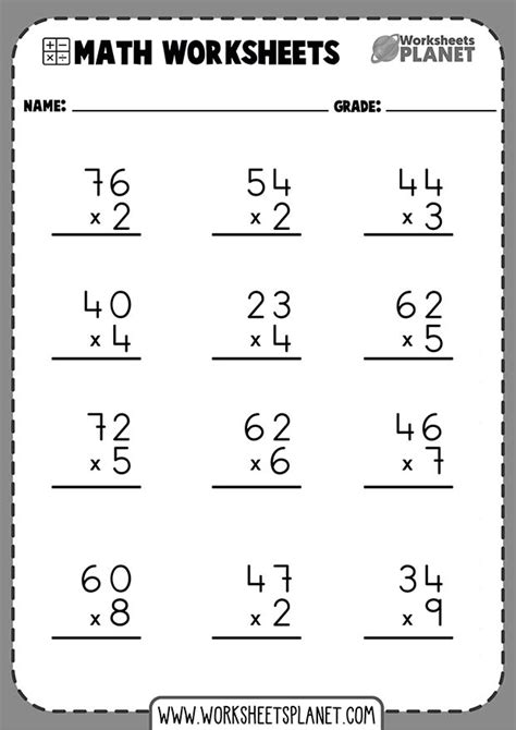 st grade math multiplication worksheets printable math worksheets