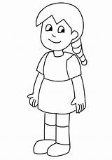 Girl Cute Coloring Pages Kids Colorings sketch template