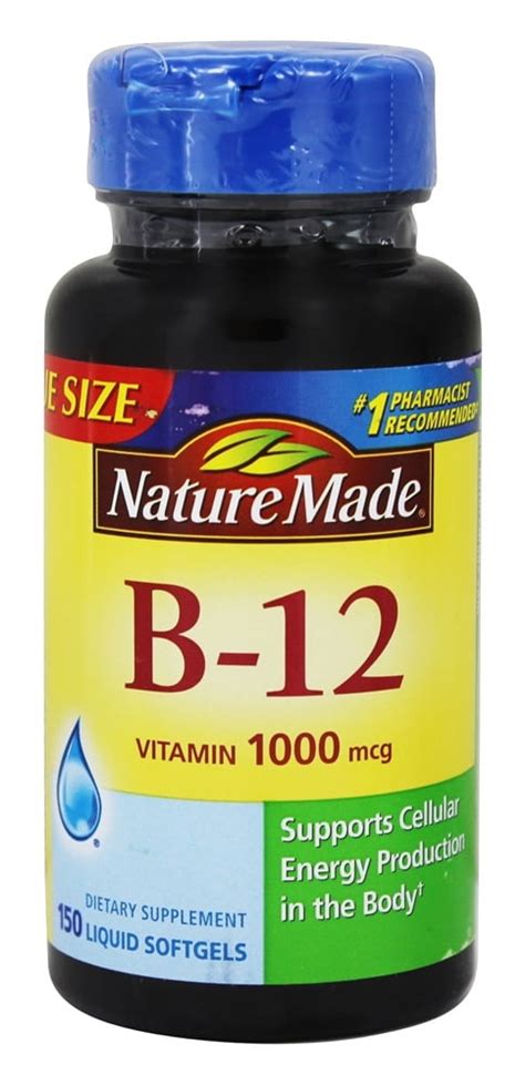 Nature Made Vitamin B12 1000 Mcg 150 Liquid Softgels Walmart Canada