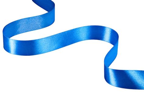 premium photo blue ribbon isolated  white