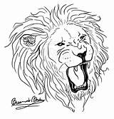 Lion Head Tattoo Drawing Outline Line Tattoos Sketches Face Simple Sketch Drawings Roaring Getdrawings Designs Pattern Leo Cool Lioness Famous sketch template