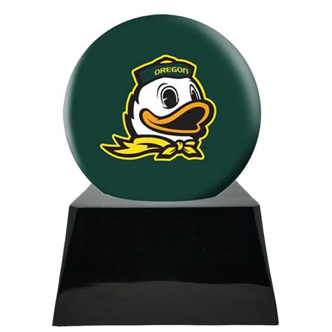 football cremation urn  oregon ducks ball decor  custom meta