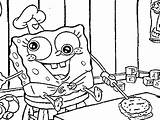 Spongebob Coloring Krusty Krab Pages Work Baby Patty Sheet Colouring Kids Crabby Cooking Squarepants Color Cute Printable sketch template