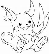 Raichu Pokemon Coloring Cute Pages Pikachu Drawing Drawings Color Colouring Coloriage Printable Draw Getcolorings Print Go Imprimer Colorluna Result Template sketch template