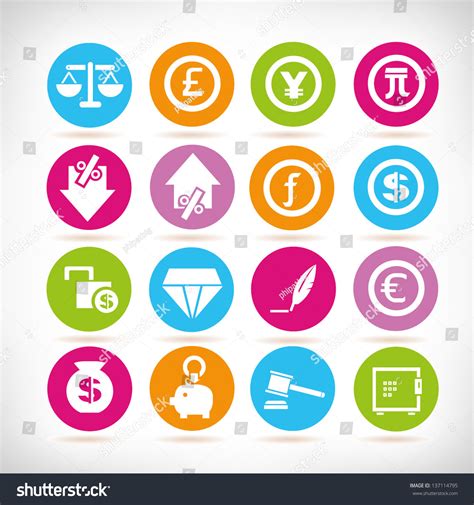 bank icon set app icons stock vector  shutterstock