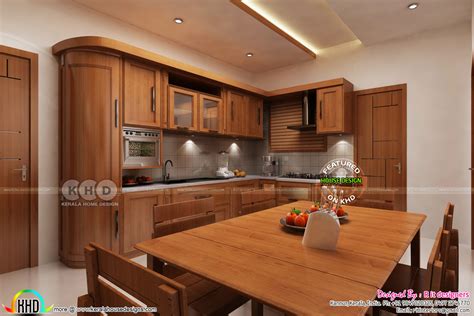 dining kitchen interior designs kerala home design  floor plans  houses