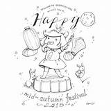 Festival Mid Autumn Coloring Drawing Happy Kids Festivals Family Celebrate Friends Meaningful Children Funny Collection Getdrawings Moon Drawings Webtech360 sketch template