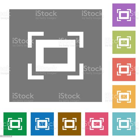 full screen square flat icons stock illustration  image