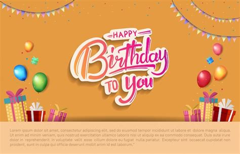 premium vector happy birthday poster celebration illustration